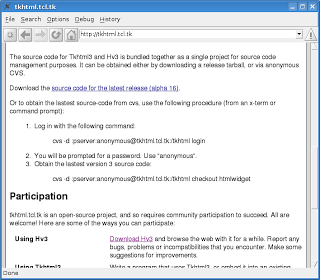 Домашняя страничка Hv3, открытая в самом Hv3